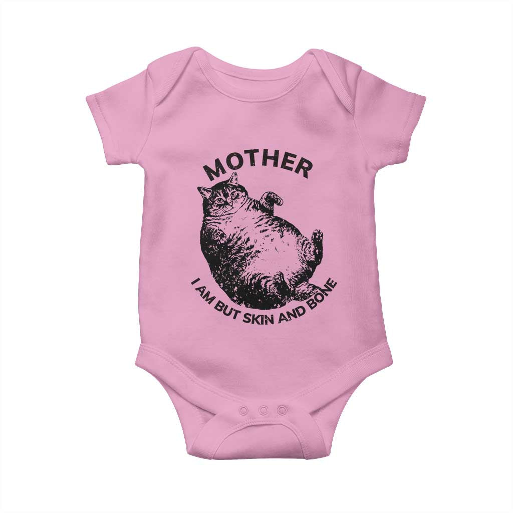 Funny Cat Mother I Am But Skin And Bone Baby Onesie - Wonder Print Shop