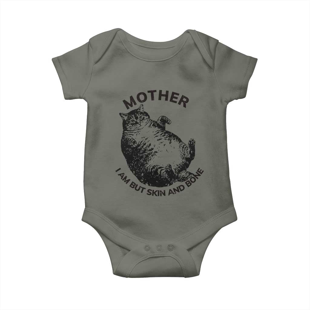 Funny Cat Mother I Am But Skin And Bone Baby Onesie - Wonder Print Shop