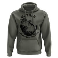 Funny Cat Mother I Am But Skin And Bone Hoodie - Wonder Print Shop