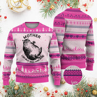 Funny Cat Mother I Am But Skin And Bone Ugly Christmas Sweater - Wonder Print Shop