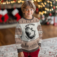 Funny Cat Mother I Am But Skin And Bone Ugly Christmas Sweater - Wonder Print Shop