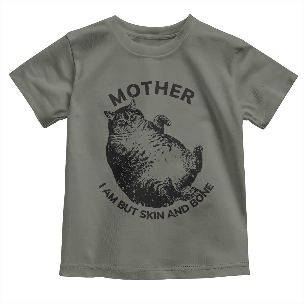 Funny Cat Mother I Am But Skin And Bone Toddler T Shirt - Wonder Print Shop