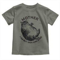 Funny Cat Mother I Am But Skin And Bone Toddler T Shirt - Wonder Print Shop