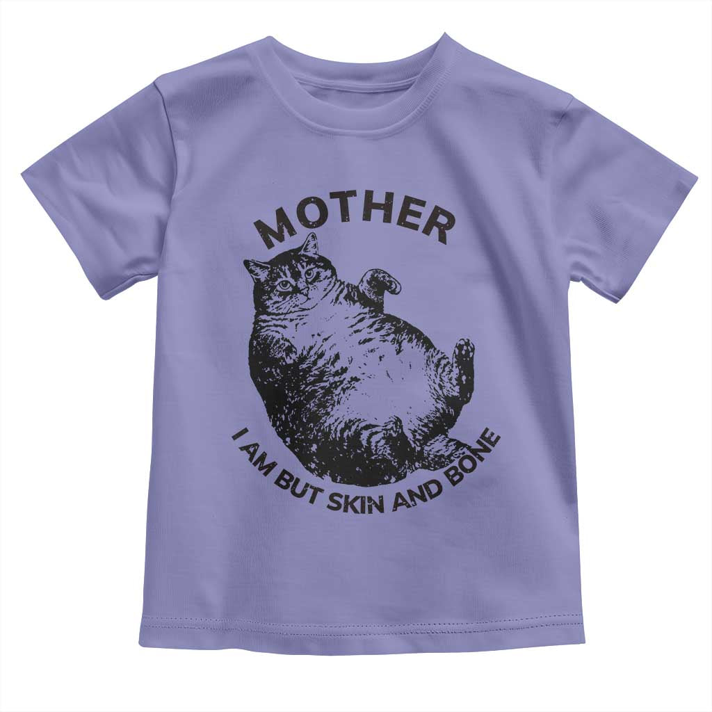 Funny Cat Mother I Am But Skin And Bone Toddler T Shirt - Wonder Print Shop