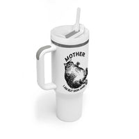 Funny Cat Mother I Am But Skin And Bone Tumbler With Handle - Wonder Print Shop