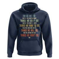 Funny 80s 90s Music Lover Hoodie Things We Did Didnt Want Will Wont Do - Wonder Print Shop