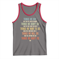 Funny 80s 90s Music Lover Tank Top Things We Did Didnt Want Will Wont Do - Wonder Print Shop