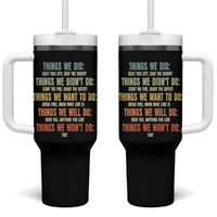 Funny 80s 90s Music Lover Tumbler With Handle Things We Did Didnt Want Will Wont Do - Wonder Print Shop