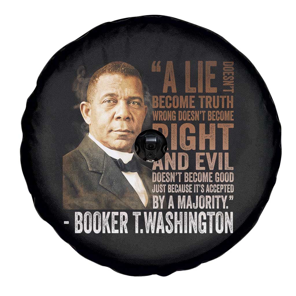 Booker Taliaferro Washington Spare Tire Cover A Lie Doesn't Become Truth Black History Month