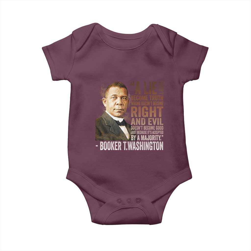 Booker Taliaferro Washington Baby Onesie A Lie Doesn't Become Truth Black History Month