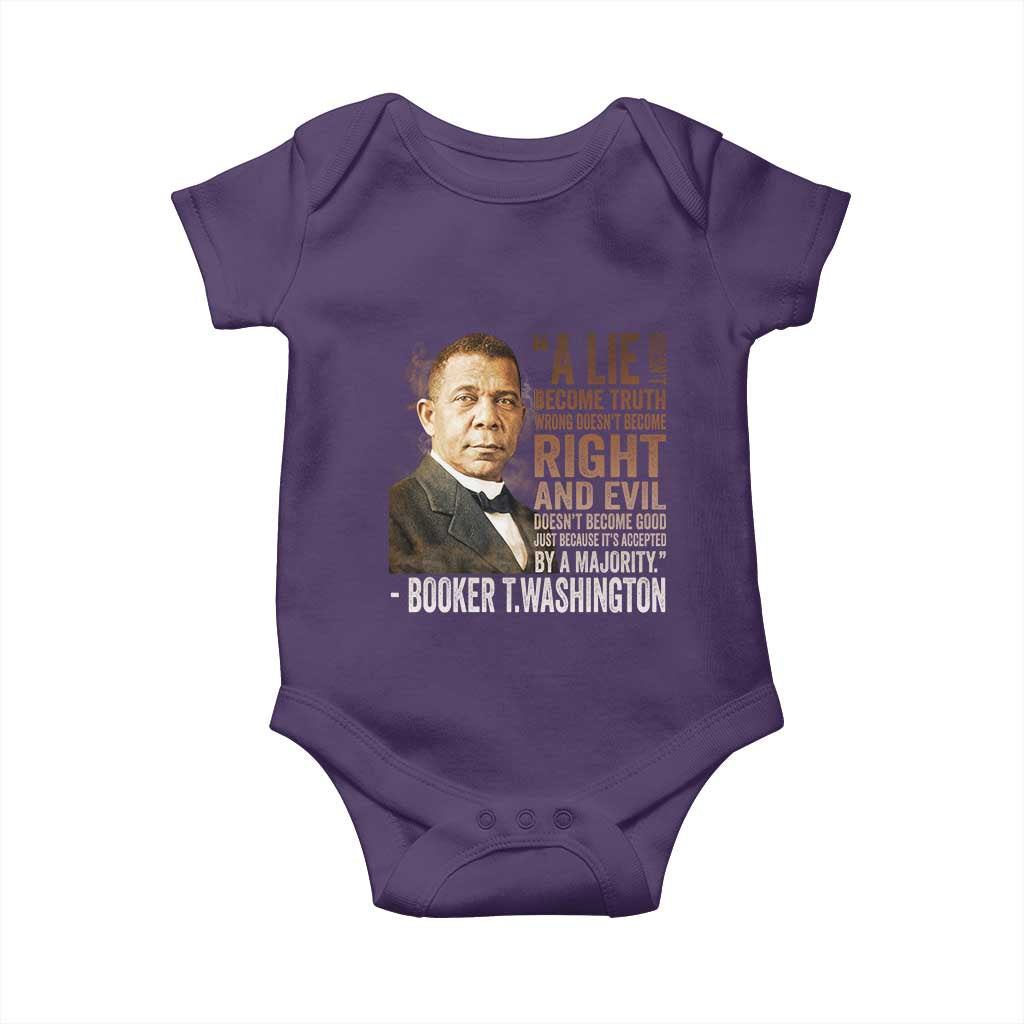 Booker Taliaferro Washington Baby Onesie A Lie Doesn't Become Truth Black History Month