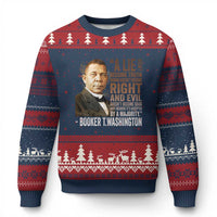 Booker Taliaferro Washington Ugly Christmas Sweater A Lie Doesn't Become Truth Black History Month