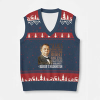 Booker Taliaferro Washington V-Neck Knit Sweater Vest A Lie Doesn't Become Truth Black History Month