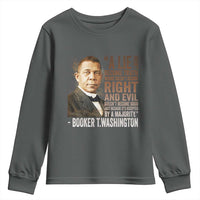 Booker Taliaferro Washington Youth Sweatshirt A Lie Doesn't Become Truth Black History Month