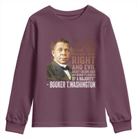 Booker Taliaferro Washington Youth Sweatshirt A Lie Doesn't Become Truth Black History Month
