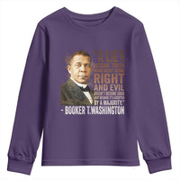 Booker Taliaferro Washington Youth Sweatshirt A Lie Doesn't Become Truth Black History Month