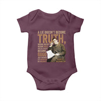 Booker Taliaferro Washington Baby Onesie A Lie Doesnt Become Truth Wrong Doesnt Become Right