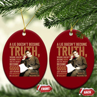 Booker Taliaferro Washington Ceramic Ornament A Lie Doesnt Become Truth Wrong Doesnt Become Right