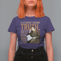 Booker Taliaferro Washington T Shirt For Women A Lie Doesnt Become Truth Wrong Doesnt Become Right
