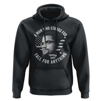 Malcolm X Hoodie A Man Who Stands For Nothing Will Fall For Anything American Flag - Wonder Print Shop