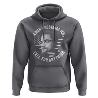 Malcolm X Hoodie A Man Who Stands For Nothing Will Fall For Anything American Flag - Wonder Print Shop