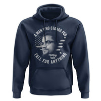 Malcolm X Hoodie A Man Who Stands For Nothing Will Fall For Anything American Flag - Wonder Print Shop