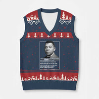 Booker Taliaferro Washington V-Neck Knit Sweater Vest Success Is To Be Measured Not So Much By The Position That One Has Reached