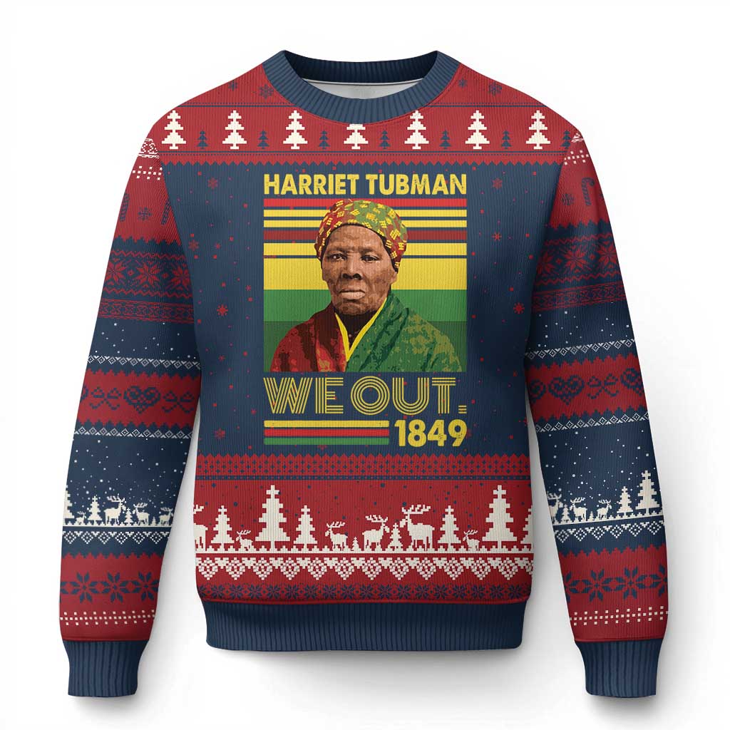 Harriet Tubman Ugly Christmas Sweater We Out 1849 African American History