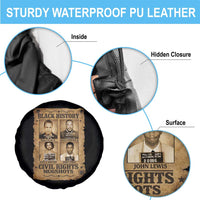 Black History Civil Rights Mugshots Spare Tire Cover Malcolm X MLK John Lewis Huey P Newton