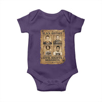 Black History Civil Rights Mugshots Baby Onesie Malcolm X MLK John Lewis Huey P Newton