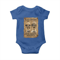 Black History Civil Rights Mugshots Baby Onesie Malcolm X MLK John Lewis Huey P Newton