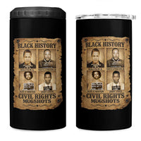 Black History Civil Rights Mugshots 4 in 1 Can Cooler Tumbler Malcolm X MLK John Lewis Huey P Newton