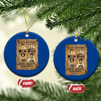 Black History Civil Rights Mugshots Ceramic Ornament Malcolm X MLK John Lewis Huey P Newton