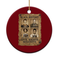 Black History Civil Rights Mugshots Ceramic Ornament Malcolm X MLK John Lewis Huey P Newton