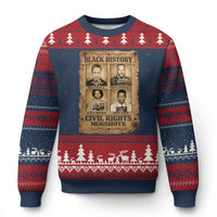 Black History Civil Rights Mugshots Ugly Christmas Sweater Malcolm X MLK John Lewis Huey P Newton