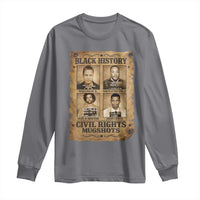 Black History Civil Rights Mugshots Long Sleeve Shirt Malcolm X MLK John Lewis Huey P Newton