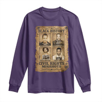 Black History Civil Rights Mugshots Long Sleeve Shirt Malcolm X MLK John Lewis Huey P Newton