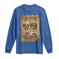 Black History Civil Rights Mugshots Long Sleeve Shirt Malcolm X MLK John Lewis Huey P Newton