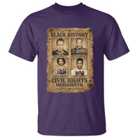Black History Civil Rights Mugshots T Shirt Malcolm X MLK John Lewis Huey P Newton