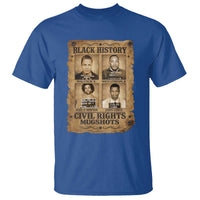 Black History Civil Rights Mugshots T Shirt Malcolm X MLK John Lewis Huey P Newton