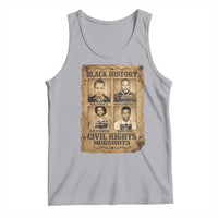 Black History Civil Rights Mugshots Tank Top Malcolm X MLK John Lewis Huey P Newton