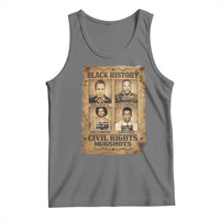 Black History Civil Rights Mugshots Tank Top Malcolm X MLK John Lewis Huey P Newton