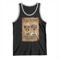 Black History Civil Rights Mugshots Tank Top Malcolm X MLK John Lewis Huey P Newton
