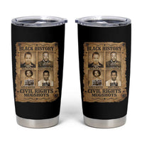 Black History Civil Rights Mugshots Tumbler Cup Malcolm X MLK John Lewis Huey P Newton