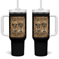 Black History Civil Rights Mugshots Tumbler With Handle Malcolm X MLK John Lewis Huey P Newton