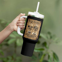 Black History Civil Rights Mugshots Tumbler With Handle Malcolm X MLK John Lewis Huey P Newton