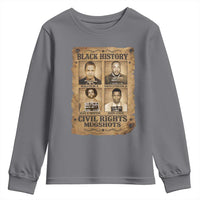 Black History Civil Rights Mugshots Youth Sweatshirt Malcolm X MLK John Lewis Huey P Newton