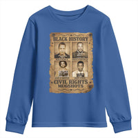 Black History Civil Rights Mugshots Youth Sweatshirt Malcolm X MLK John Lewis Huey P Newton