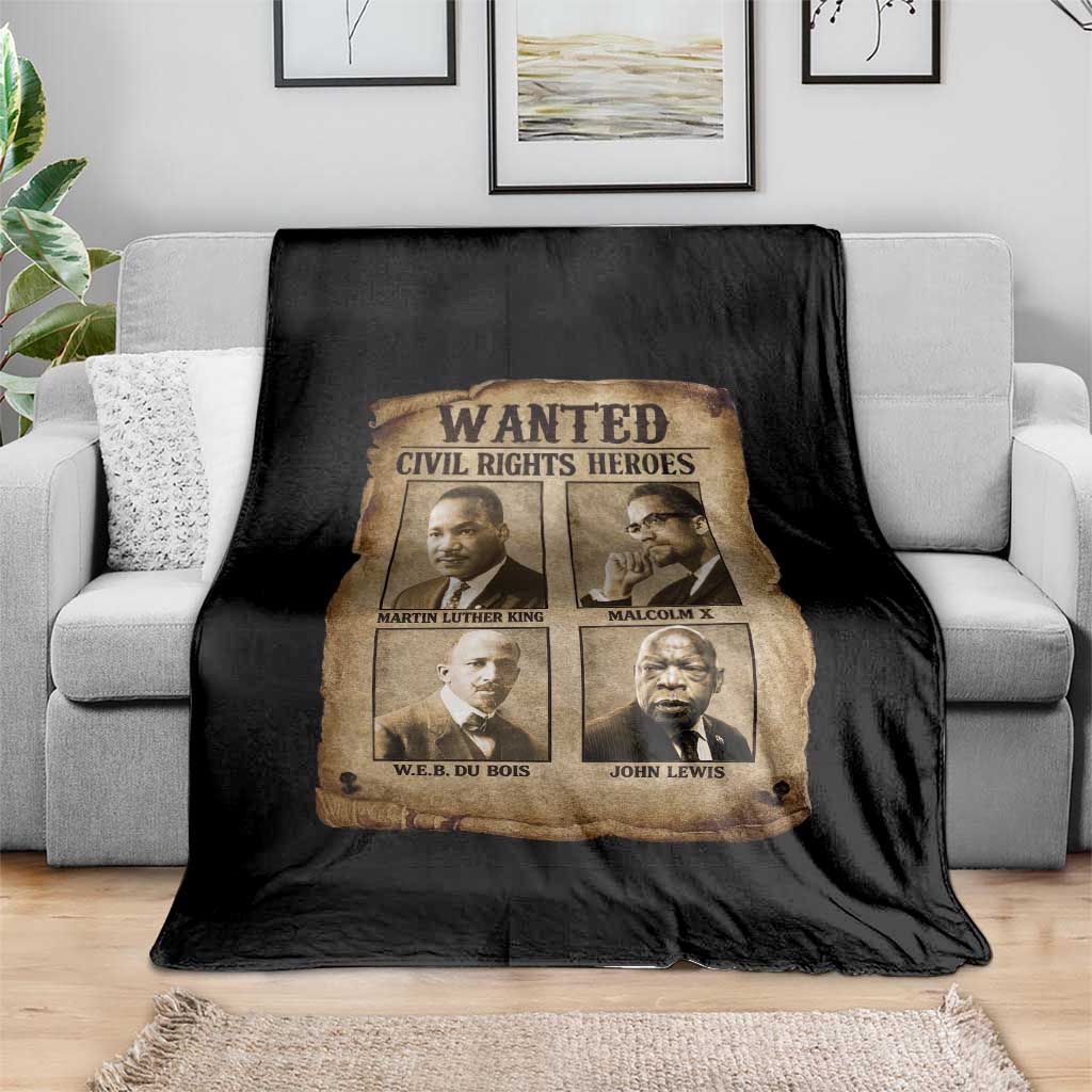 Black Leaders Throw Blanket Wanted Civil Rights Heroes MLK Malcolm X Web John Lewis