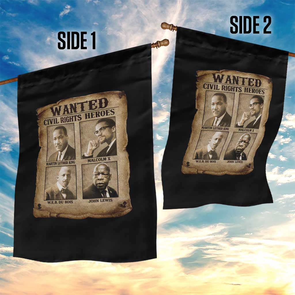 Black Leaders Garden Flag Wanted Civil Rights Heroes MLK Malcolm X Web John Lewis